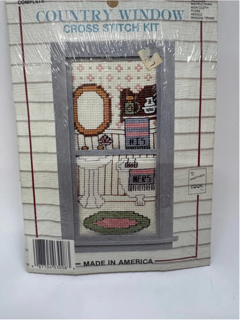 Look Inc. Country Window Cross Stitch Kit Grey White